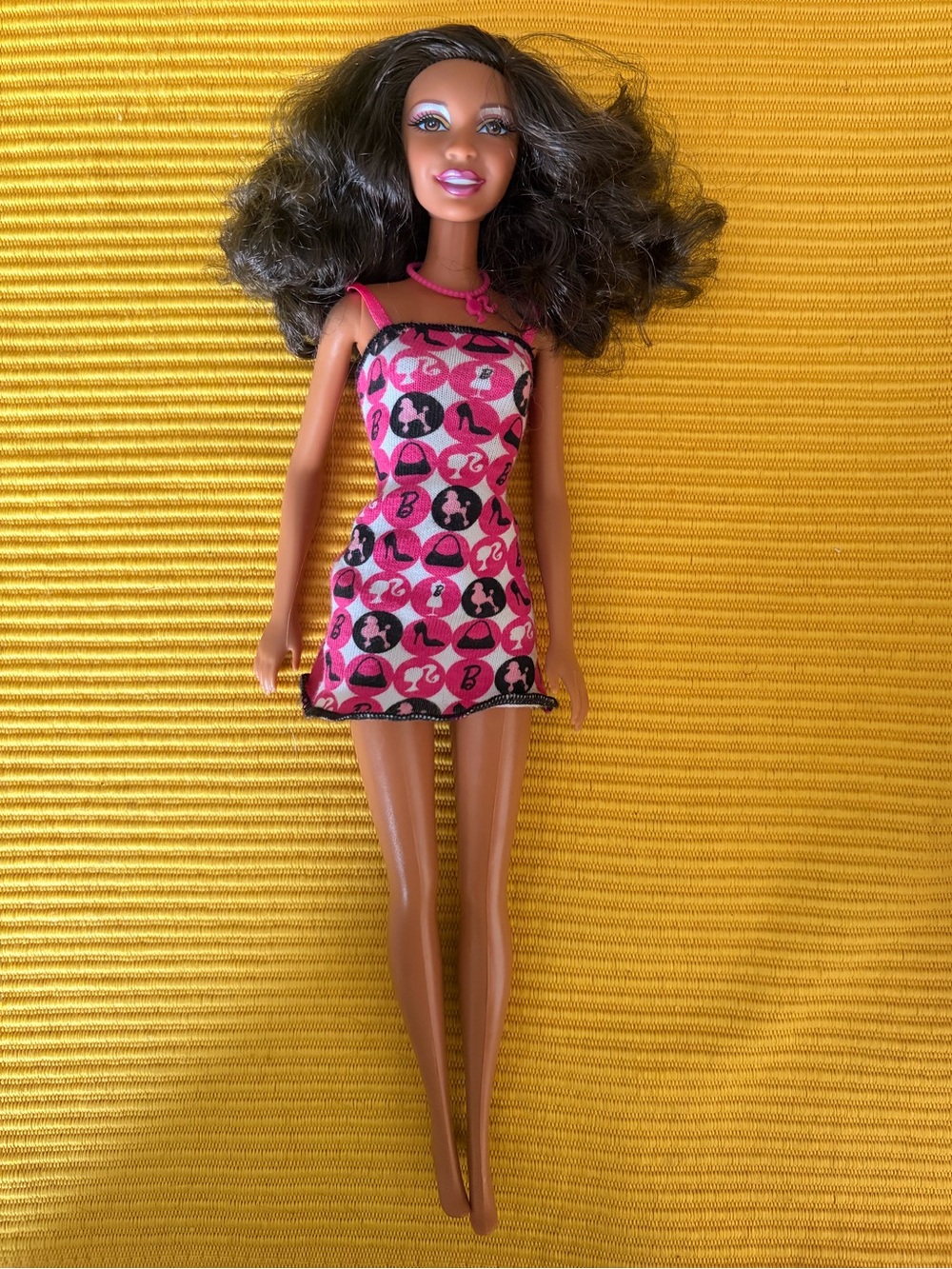 2009 Barbie Monogram Pink Dress Nikki